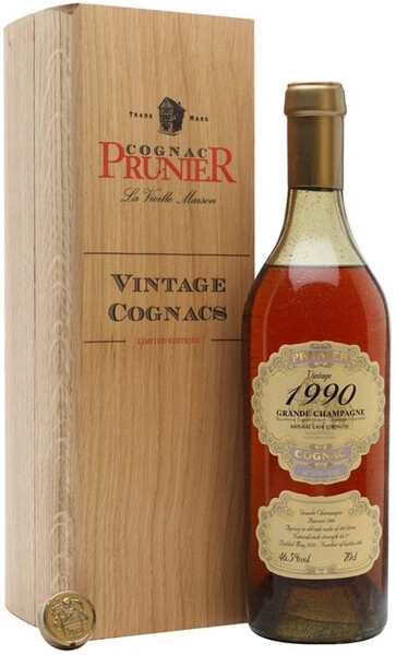 Коньяк Prunier Grande Champagne AOC, 1990, gift box, 0.7 л