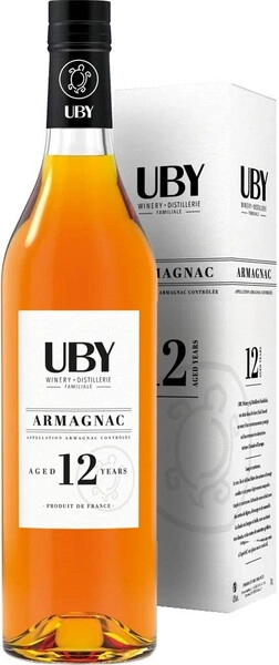 Арманьяк Uby 12 Years Old, Armagnac AOC, gift box, 0.7 л