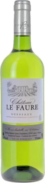 Вино Chateau Le Faure, Bordeaux АОC Blanc