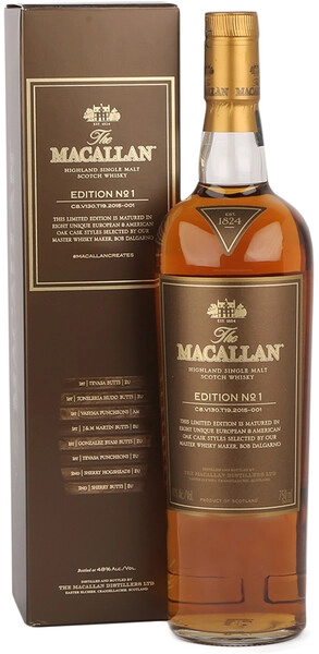 Виски "The Macallan" Edition №1, gift box, 0.7 л