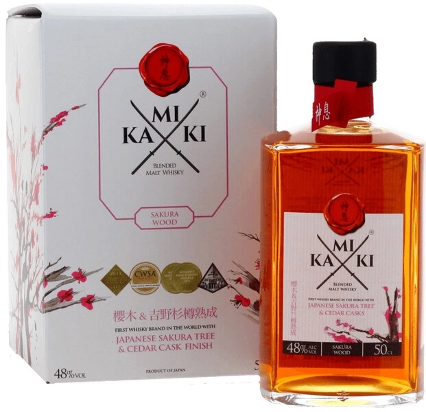 Виски Kamiki Sakura Wood Blended Malt, gift box, 0.5 л