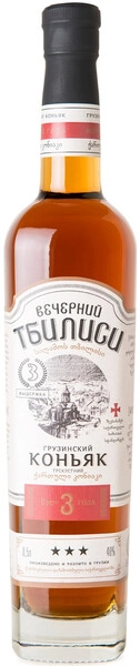 Коньяк Вечерний Тбилиси 3-летний, 0.5 л