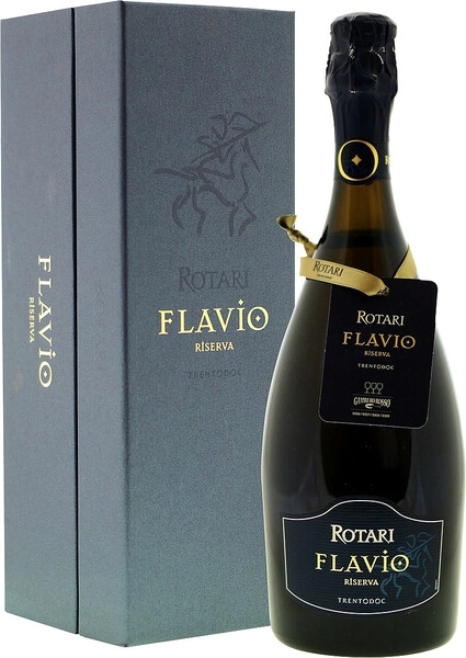 Игристое вино Rotari, Flavio Riserva Brut, Trento DOC, 2014, gift box