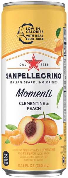 Вода S. Pellegrino Clementine & Peach, in can, 0.33 л