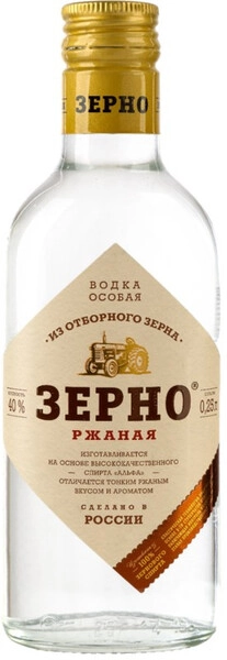 Водка Зерно Ржаная, 250 мл