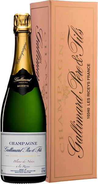 Шампанское Champagne Gallimard Pere et Fils, Cuvee de Reserve Blanc de Noirs Brut, gift box