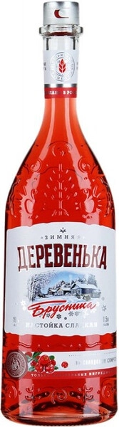 Ликер Зимняя деревенька Брусника, настойка сладкая, 0.5 л