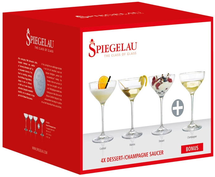 Бокалы Spiegelau, Special Glasses Dessert/Champagne Saucer, Set of 4 pcs, 250 мл