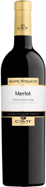 Вино Mastri Vernacoli Merlot, Trentino DOC, 2021