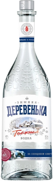 Водка Зимняя деревенька Таежная, 0.5 л