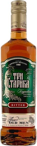 Ликер Три старика Кедровая, настойка горькая, 0.5 л
