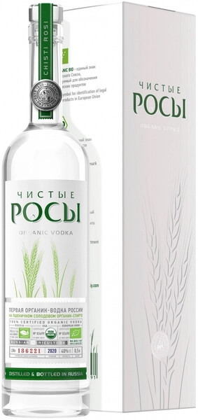 Водка Чистые Росы, в подарочной коробке, 0.7 л