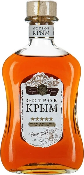 Коньяк Остров Крым 5-летний, 0.5 л