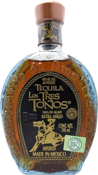 Текила Los Tres Tonos Extra Anejo, 0.7 л