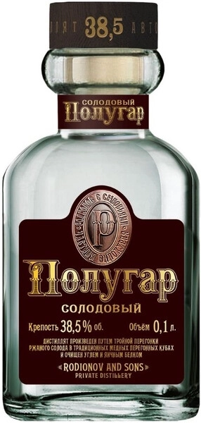 Водка Polugar Malt, 100 мл