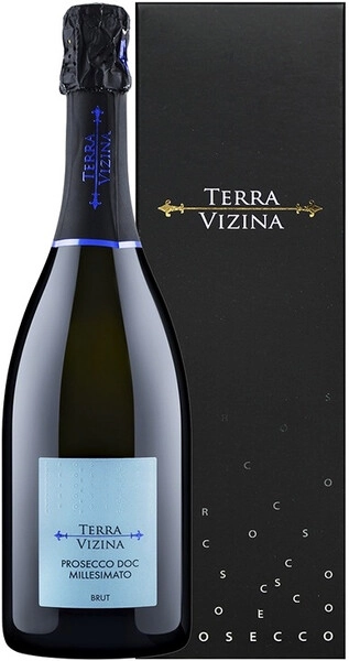 Игристое вино Terra Vizina Prosecco DOC Brut Millesimato, gift box