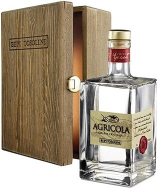 Граппа Bepi Tosolini, Agricola, decanter & wooden box, 0.7 л