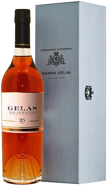 Арманьяк Gelas, Bas Armagnac 25 ans, wooden box, 0.7 л