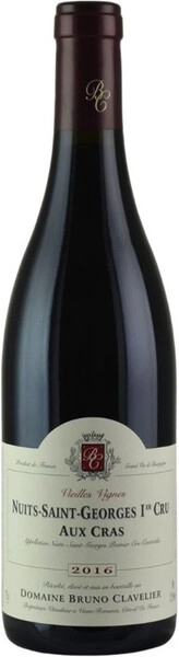 Вино Domaine Bruno Clavelier, Nuits-Saint-Georges 1er Cru Aux Cras Vieilles Vignes AOC, 2016