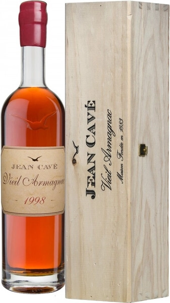 Арманьяк Jean Cave, Vieil Armagnac AOC, 1998, wooden box, 0.7 л