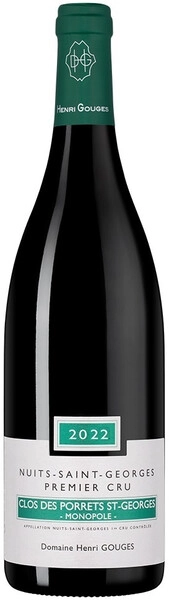 Вино Domaine Henri Gouges, Nuits-St-Georges 1er Cru AOC Clos des Porrets St-Georges, 2022