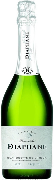Игристое вино Sieur D'Arques, Diaphane Demi-Sec, Blanquette de Limoux AOC, 2020