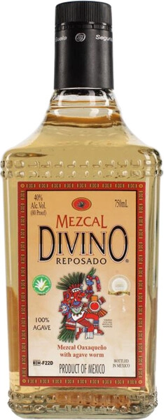 Мескаль Divino Mezcal Reposado, with the caterpillar, 0.75 л