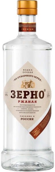 Водка Зерно Ржаная, 1 л