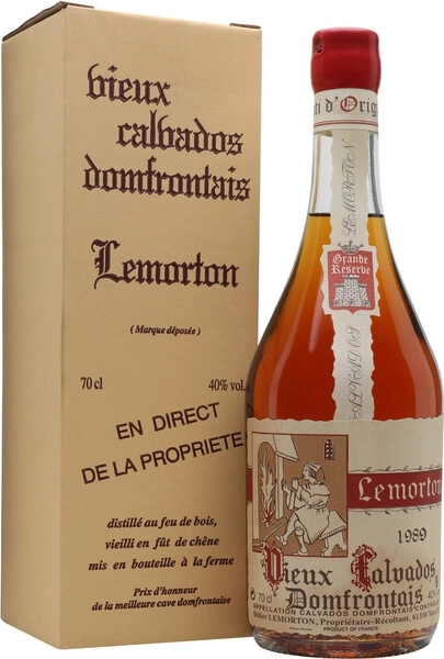 Кальвадос Calvados Lemorton, Vintage 1989, gift box, 0.7 л