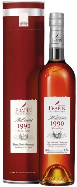 Коньяк "Frapin" Millesime 30 ans d'age, Cognac Grand Champagne AOC, 1990, gift tube, 0.7 л
