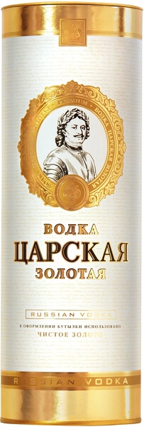 Водка Царская Золотая в тубе, 1 л