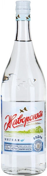 Водка Жаворонки Мягкая, 0.5 л