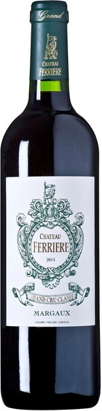 Вино Chateau Ferriere, Margaux AOC 3-eme Grand Cru Classe, 2015