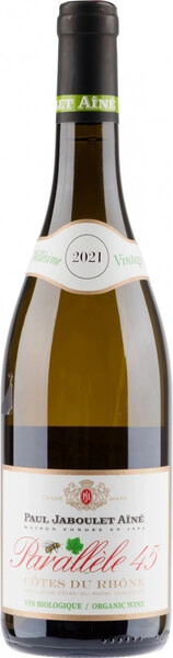 Вино Paul Jaboulet Aine, Parallele 45 Blanc BIO, Cotes du Rhone AOC, 2021