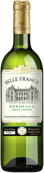 Вино Belle France Bordeaux AOC Blanc, 2022