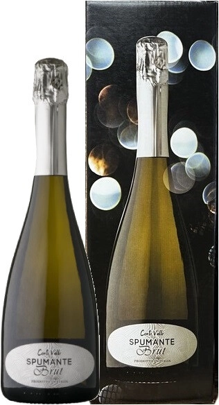 Игристое вино Conti Valli Spumante Brut, gift box