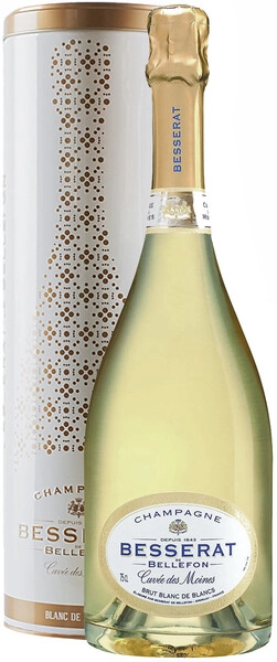 Шампанское Besserat de Bellefon, Cuvee des Moines Brut Blanc de Blancs, in tube