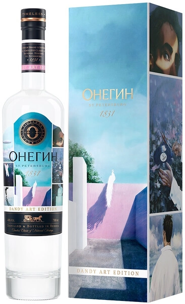Водка Онегин, Денди Арт Эдишн, в подарочной коробке, 0.7 л