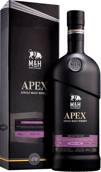 Виски M&H, Apex Fort Red Wine Cask, gift box, 0.7 л