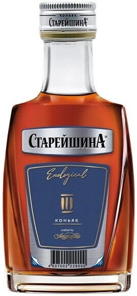 Коньяк Старейшина Трэвел трехлетний, фляга, 100 мл
