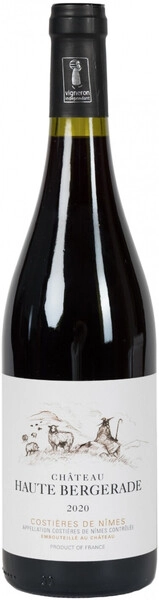 Вино Chateau Haute Bergerade, Costieres de Nimes AOC, 2020