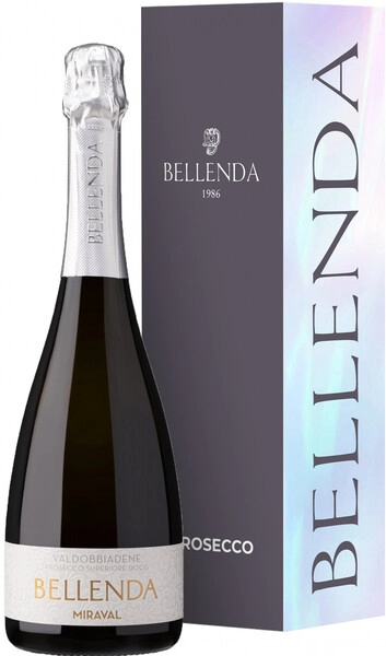 Игристое вино Bellenda, "Miraval", Conegliano Valdobbiadene DOCG Prosecco Superiore, 2024, gift box