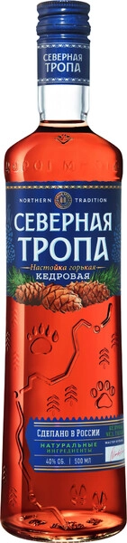 Ликер КВКЗ, Северная Тропа Кедровая, настойка горькая, 0.5 л