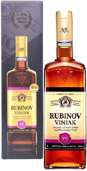 Бренди Rubinov Vinjak VS, gift box, 1 л
