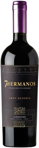 Вино 7 Hermanos Carmenere Gran Reserva, 2020