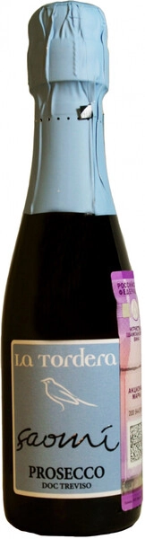 Игристое вино La Tordera, Saomi Prosecco, Treviso DOC, 200 мл