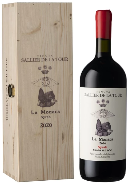 Вино Sallier de La Tour, "La Monaca", Monreale DOC, 2020, wooden box, 1.5 л