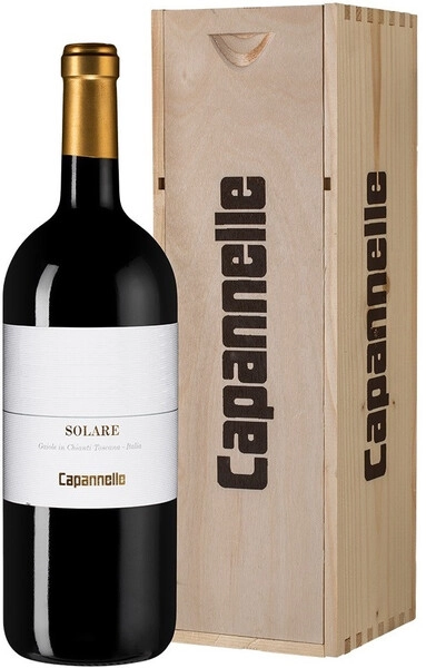 Вино Capannelle, "Solare" Rosso Toscana IGT, 2018, wooden box, 1.5 л
