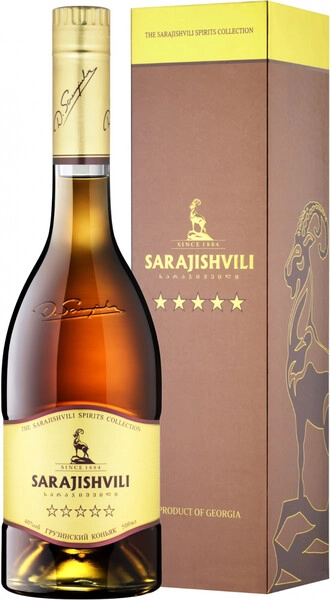 Коньяк Sarajishvili 5 stars, gift box, 0.5 л
