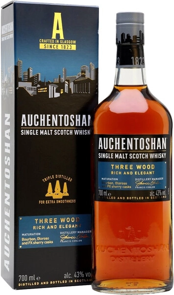 Виски Auchentoshan, Three Wood, gift box, 0.7 л